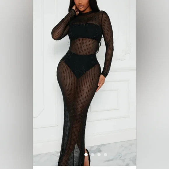 Fashion Nova Dresses Fashion Nova Black Sheer Maxi Dress